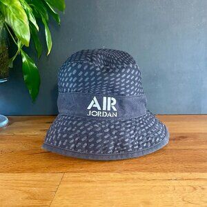 Air Jordan Jumpman Black Patterned Bucket Hat S/M Vintage  Y2K